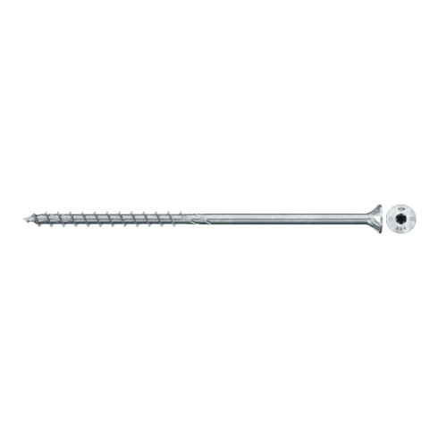Vis à bois fischer PowerFast II 10,0x220 à tête fraisée TX TG acier galavanisé, passivée bleu