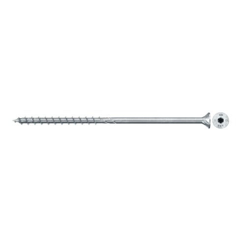 Vis à bois fischer PowerFast II 10,0x240 à tête fraisée TX TG acier galavanisé, passivée bleu