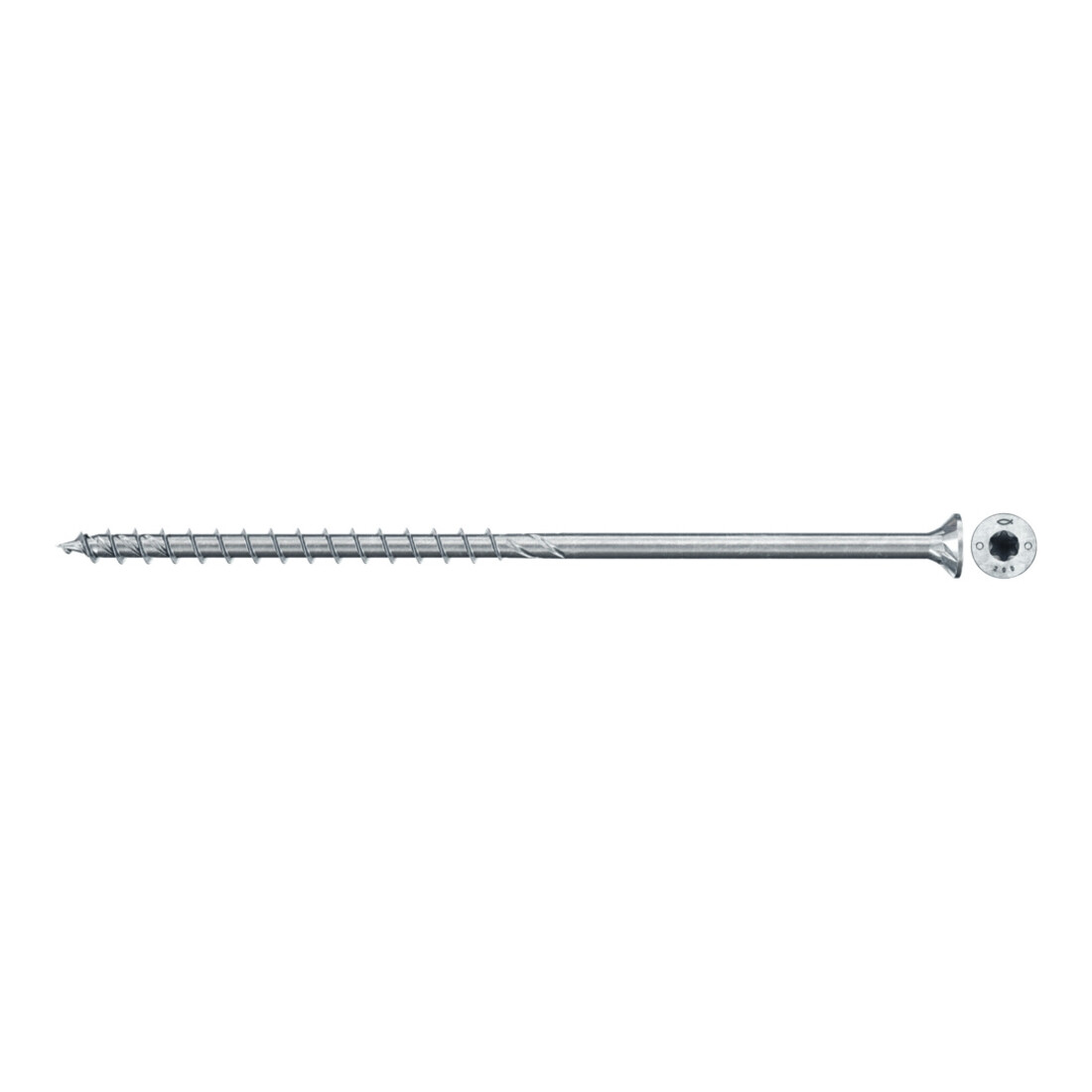 Vis à bois fischer PowerFast II 8,0x160 à tête fraisée TX TG acier galavanisé, passivée bleu