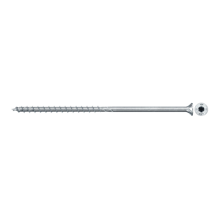 Vis à bois fischer PowerFast II 8,0x260 à tête fraisée TX TG acier galavanisé, passivée bleu