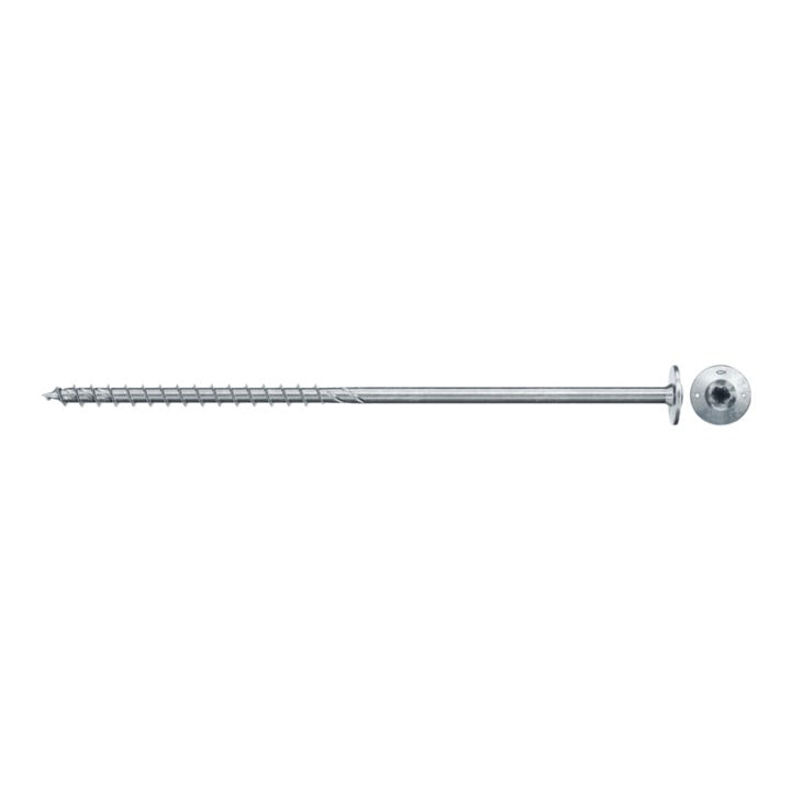 Vis à bois fischer PowerFast II 8,0x260 à tête plate TX TG acier galavanisé, passivée bleu