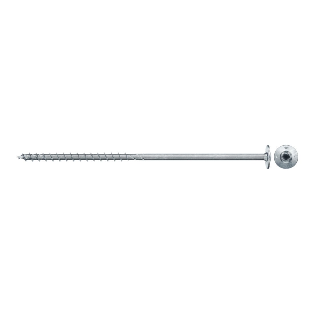 Vis à bois fischer PowerFast II 8,0x260 à tête plate TX TG acier galavanisé, passivée bleu