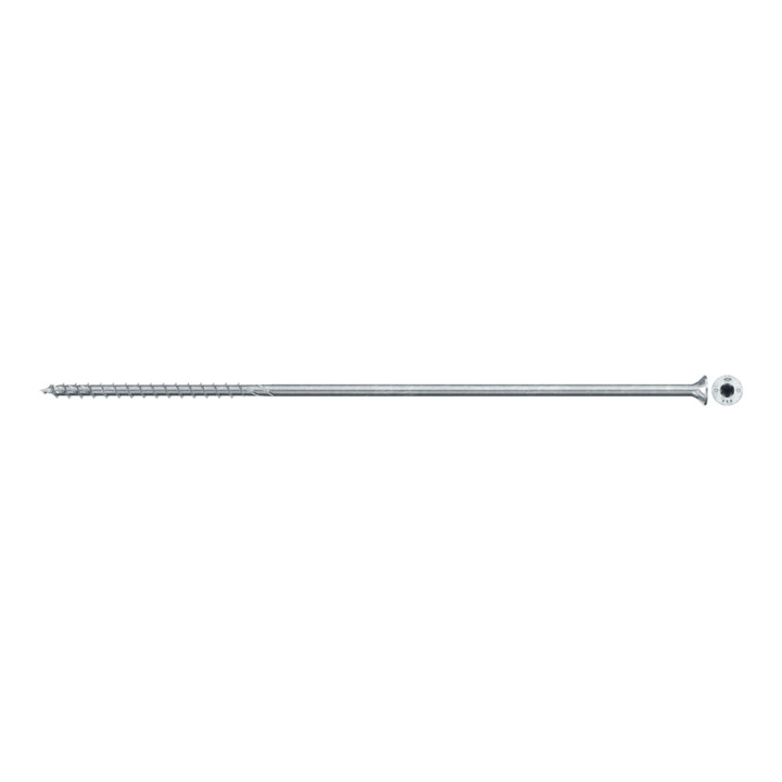 Vis à bois fischer PowerFast II 8,0x280 à tête fraisée TX TG acier galavanisé, passivée bleu