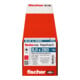 Vis à bois fischer PowerFast II 8,0x280 à tête plate TX TG acier galavanisé, passivée bleu