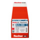 Vis à bois fischer PowerFast II 8,0x300 à tête fraisée étagée TX TG acier galavanisé, passivée bleu