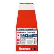 Vis à bois fischer PowerFast II 8,0x320 à tête fraisée TX TG acier galavanisé, passivée bleu-4