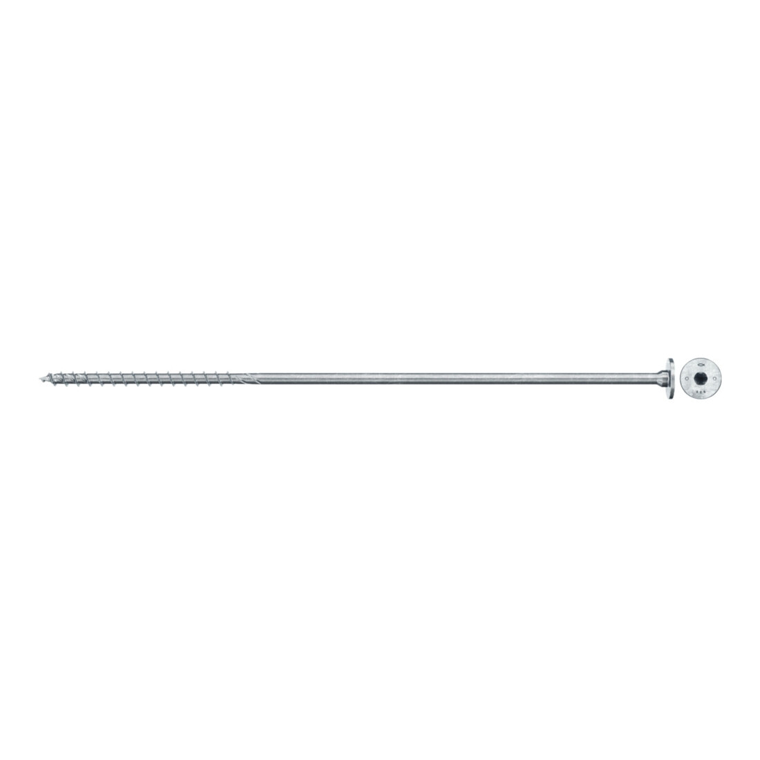 Vis à bois fischer PowerFast II 8,0x380 à tête fraisée étagée TX TG acier galavanisé, passivée bleu