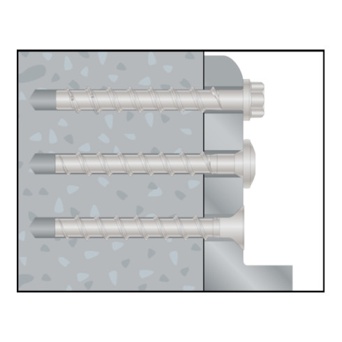 CELO Vis à béton BTS 10-100/15, tête hexagonale, vis à tête hexagonale A4
