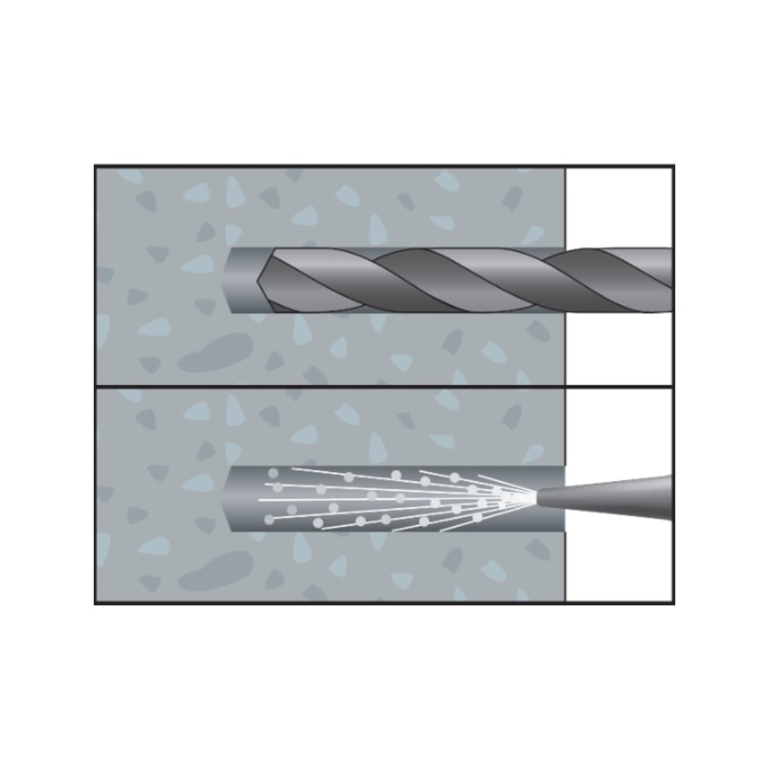 Vis d'ancrage direct sur béton BTS E 6-35, tige M6, gris Zn-Al (150 ) Celo