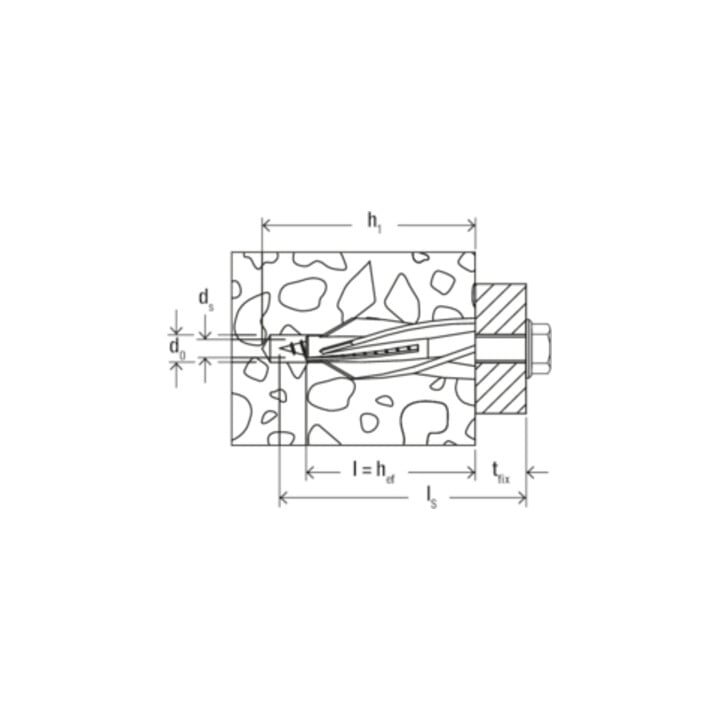 vis de sécurité fischer 7.0x105 T