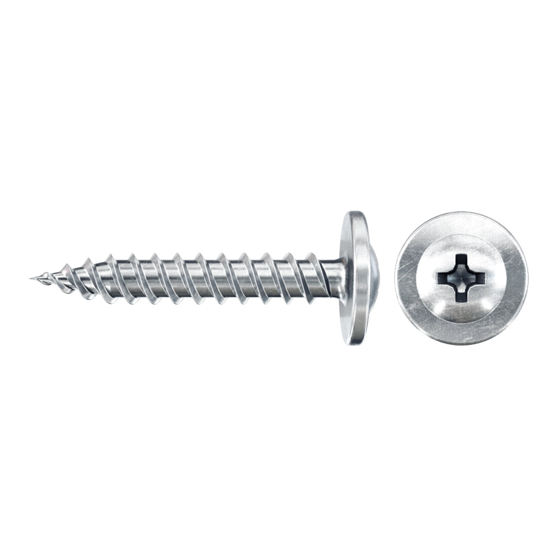 Vis pour connexion de profilés fischer 4,2x13 Tête ronde, zingué blanc, filetage total PH