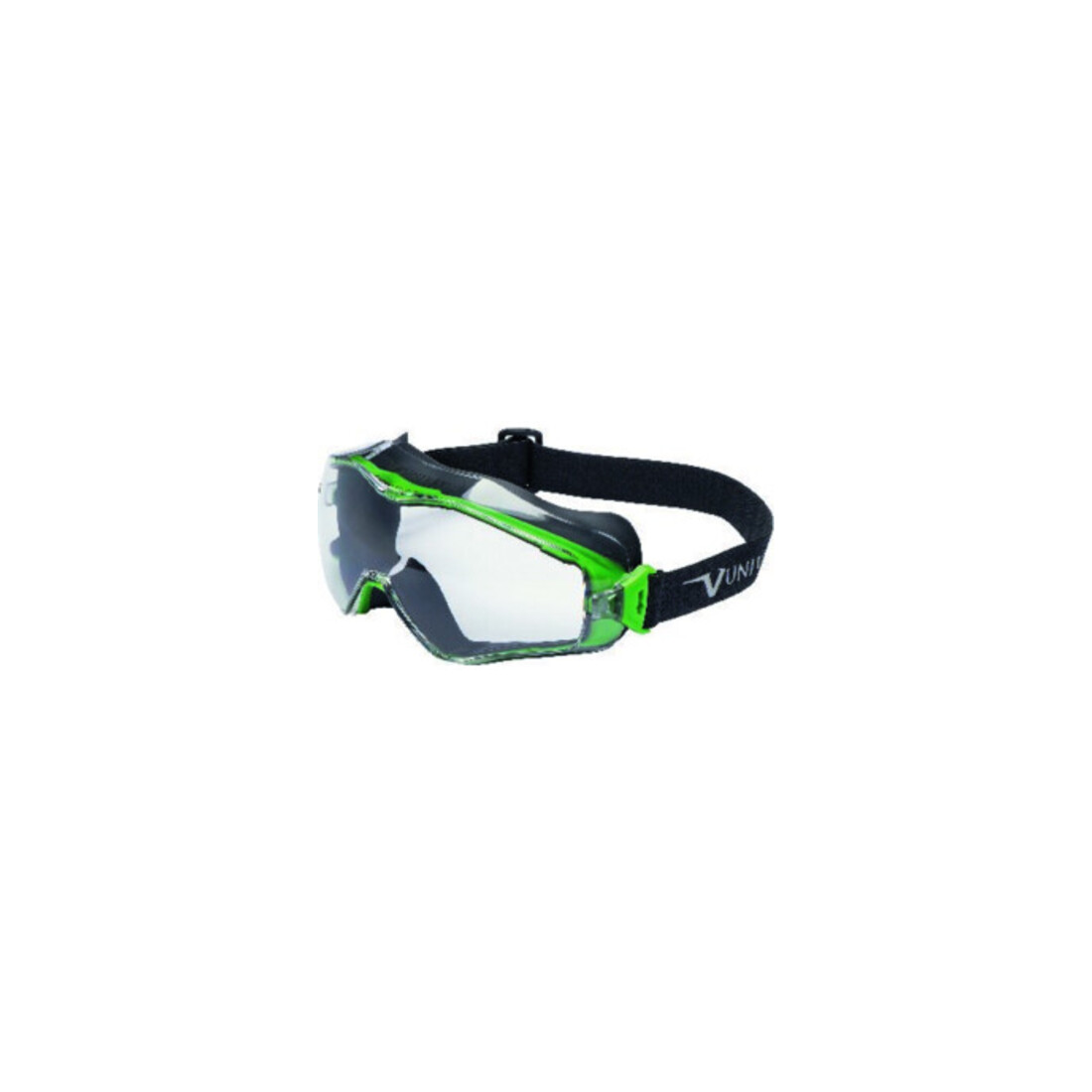 Visière UNIVET 6x3 PC support: fumée/vert, teintée avec système d'aération réglable