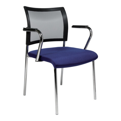 Visiteur Chaise Visit10 avec rembourrage/filet, bleu