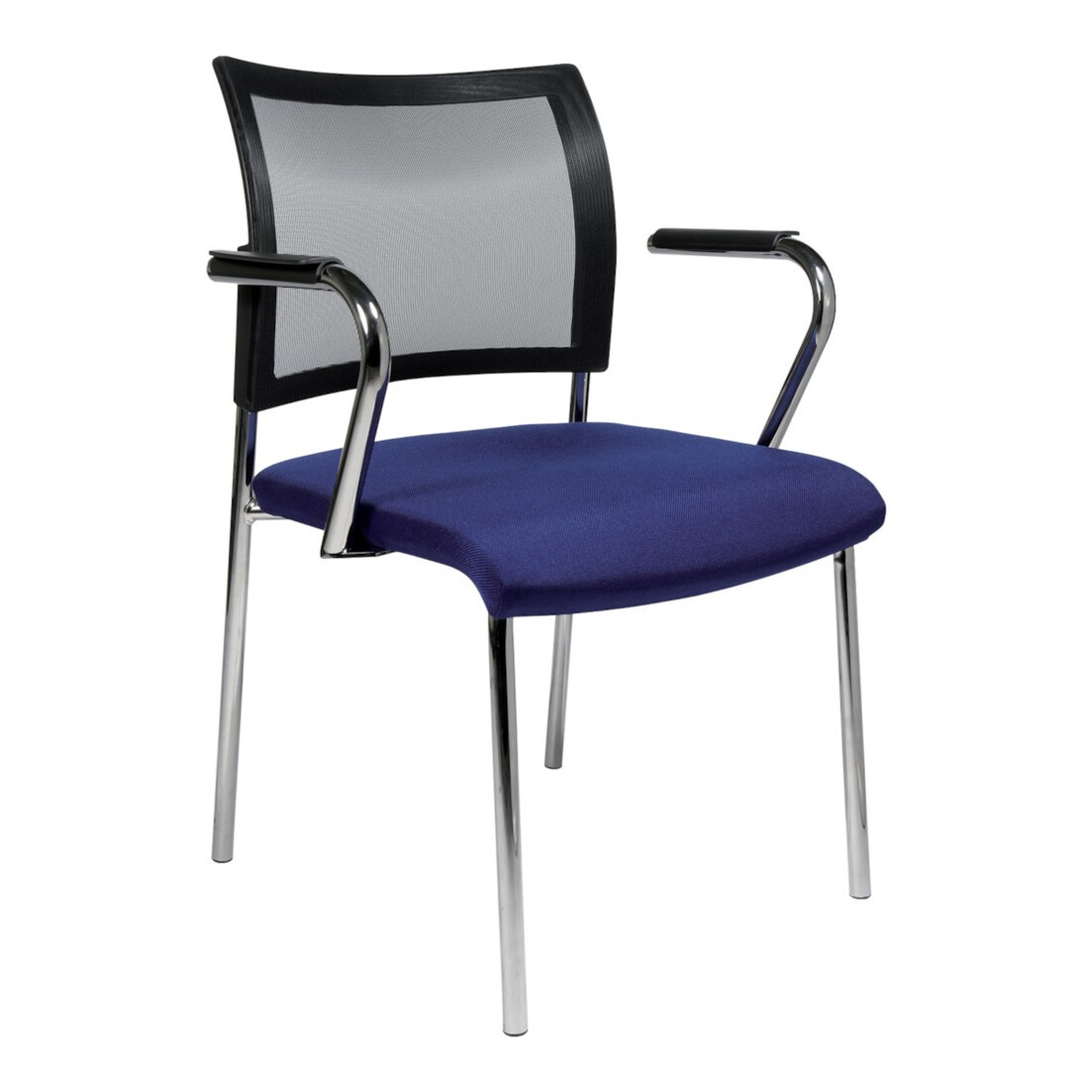 Visiteur Chaise Visit10 avec rembourrage/filet, bleu