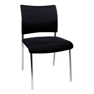Visiteur Chaise Visit10 avec rembourrage, noir