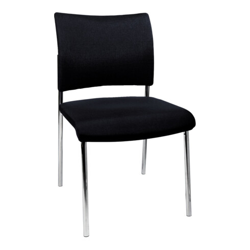 Visiteur Chaise Visit10 avec rembourrage, noir