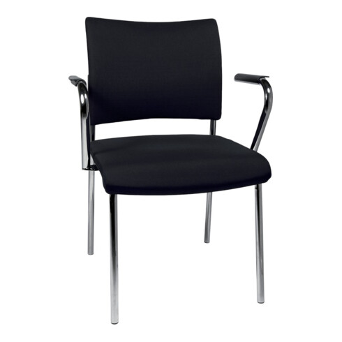 Visiteur Chaise Visit10 avec rembourrage, noir