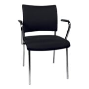 Visiteur Chaise Visit10 avec rembourrage, noir-3