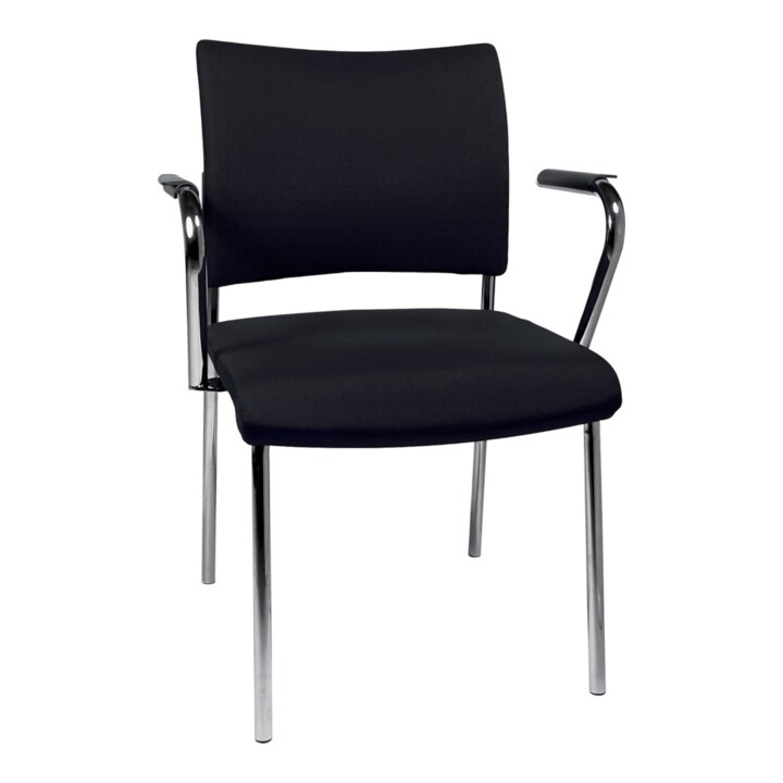 Visiteur Chaise Visit10 avec rembourrage, noir