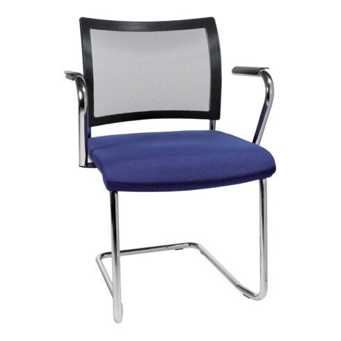 Visiteur Chaise Visit20 avec rembourrage/filet, bleu