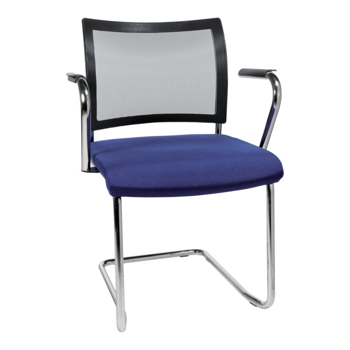 Visiteur Chaise Visit20 avec rembourrage/filet, bleu