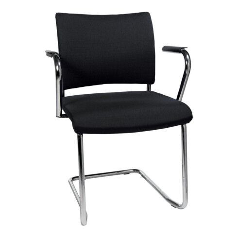 Visiteur Chaise Visit20 avec rembourrage, noir