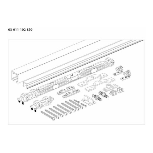 Visserie pour panneaux agglomérés D 1T 33mm argenté 2050mm SET