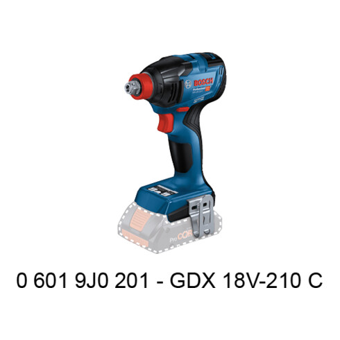 Visseuse à chocs/boulonneuse sans fil Bosch GDX 18V-210 C