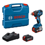 Visseuse à chocs/boulonneuse sans fil GDX 18V-200 Bosch avec 2x batteries GBA 18V 4.0Ah dans L-Case