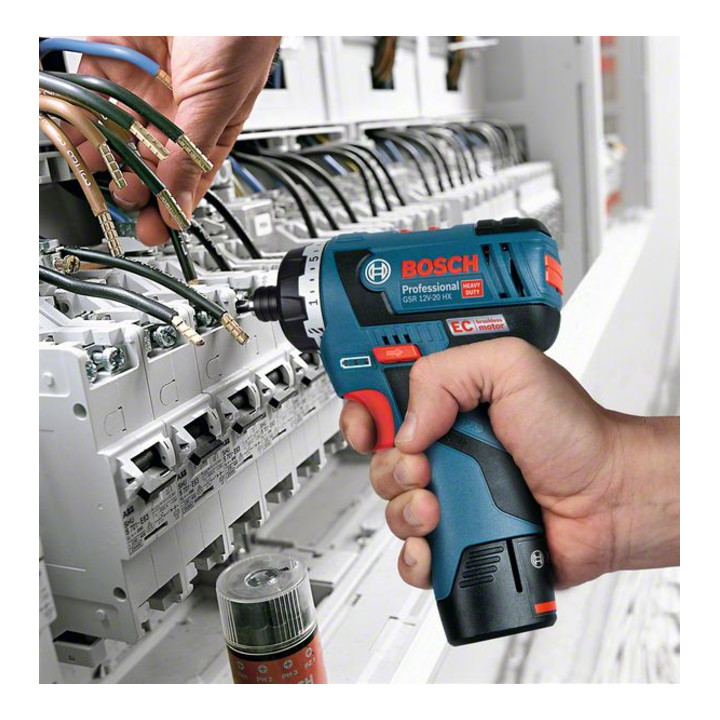 Visseuse sans fil Bosch GSR 12V-20 HX, avec 2 x batteries Li-Ion 2,5 Ah, L-BOXX