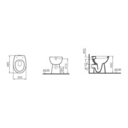 VitrA Stand-WC CONFORMA Tiefspüler, 355x485x460mm weiß