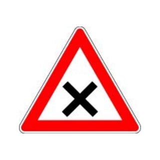 VKZ.102 Triangle 900 mm Intersection Priorité à droite Autocollant RAL RA2