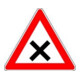 VKZ.102 Triangle 900 mm Intersection Priorité à droite Autocollant RAL RA2-1