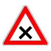 VKZ.102 Triangle 900 mm Intersection Priorité à droite Autocollant RAL RA2
