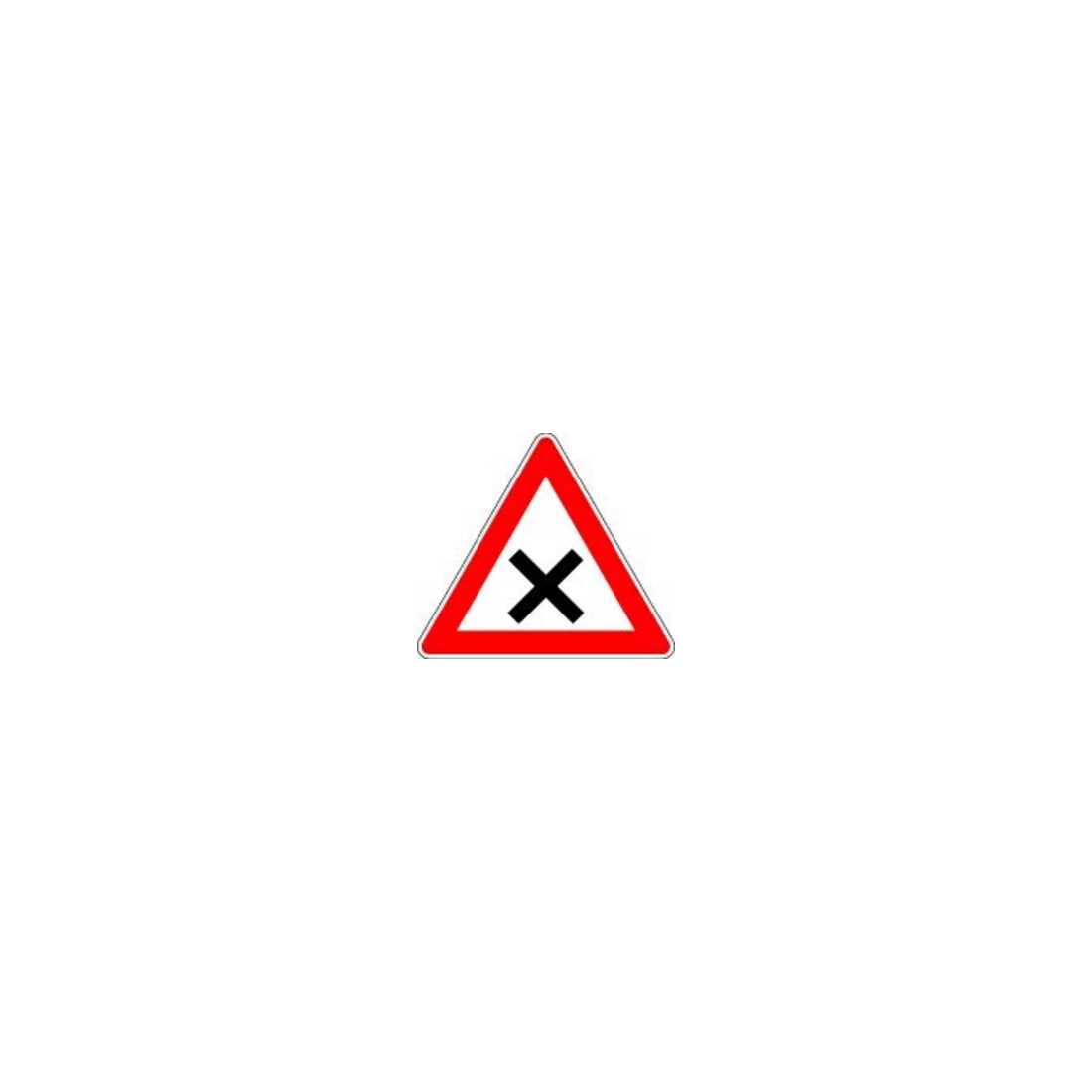 VKZ.102 Triangle 900 mm Intersection Priorité à droite Autocollant RAL RA2