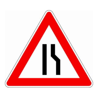 VKZ.121-10 Dreieck 900mm RAL2 verengte Fahrbahn re