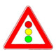 VKZ.131 Triangle 900mm Signalisation lumineuse Autocollant RA1 avec label RAL-1