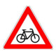 VKZ.138-10 Triangle 900 mm Cyclistes traversent (droite) Film RAL qualité RA2-1