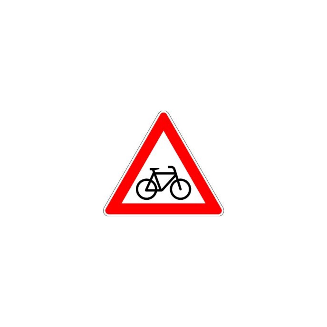 VKZ.138-10 Triangle 900 mm Cyclistes traversent (droite) Film RAL qualité RA2