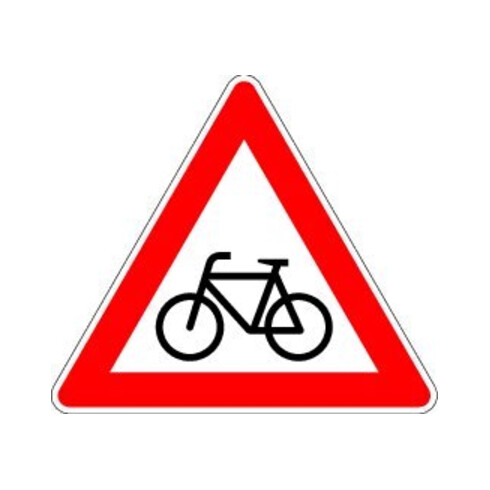 VKZ.138-20 Triangle 900mm Cyclistes traversent (gauche) Film RAL-Label RA1
