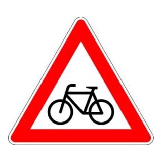 VKZ.138-20 Triangle 900mm Cyclistes traversent (gauche) Film RAL RA2
