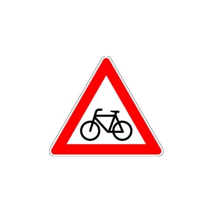 VKZ.138-20 Triangle 900mm Cyclistes traversent (gauche) Film RAL RA2