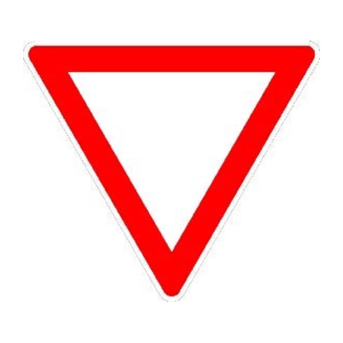 VKZ.205 Triangle 900 mm Cédez le passage Autocollant RA2 avec label RAL