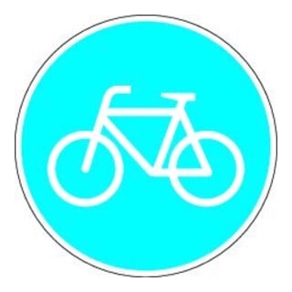 VKZ.237 Ronde 600mm Piste Cyclable Signalisation RAL Folie RA2