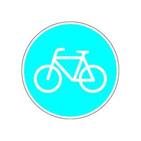VKZ.237 Ronde 600mm Piste Cyclable Signalisation RAL Folie RA2