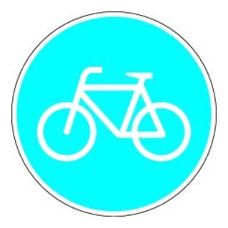 VKZ.237 Ronde 600mm Sonderweg Radfahrer RAL-Gütezeichen Folie RA1