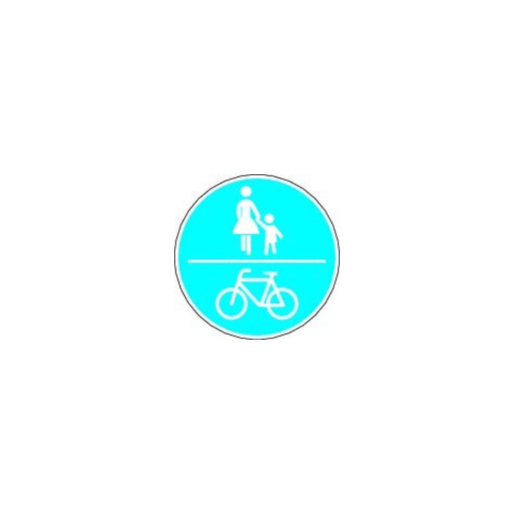 VKZ.240 Rond 600 mm voie piétons et cyclistes commune RAL-label film RA1