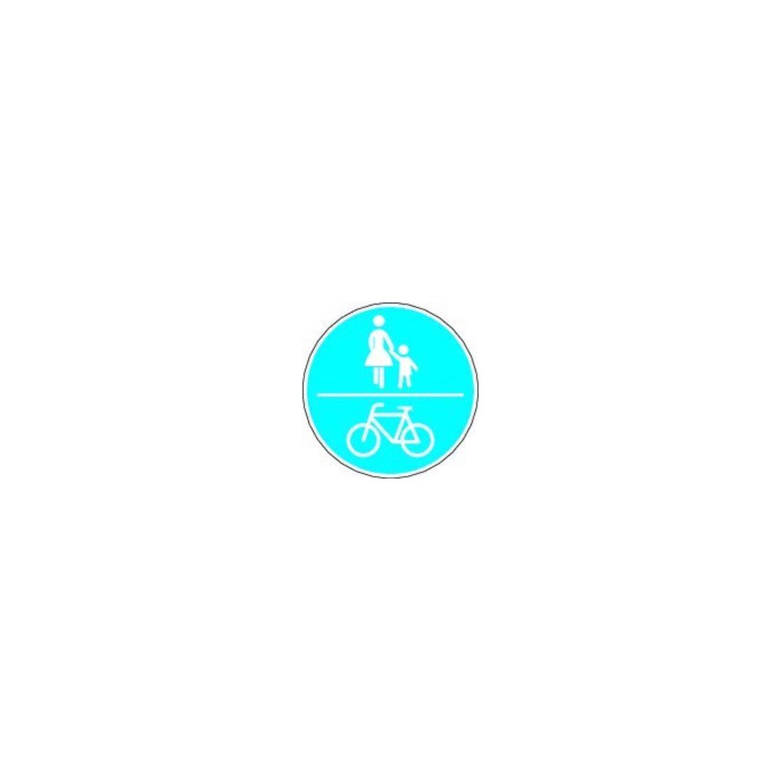 VKZ.240 Rond 600 mm voie piétons et cyclistes commune RAL-label film RA1