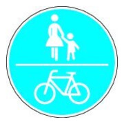 VKZ.240 Rond 600mm voie piétonne et cyclable commune film RAL RA2