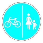 VKZ.241-30 Ronde 600mm voie séparée roue et piéton RAL label qualité film RA1